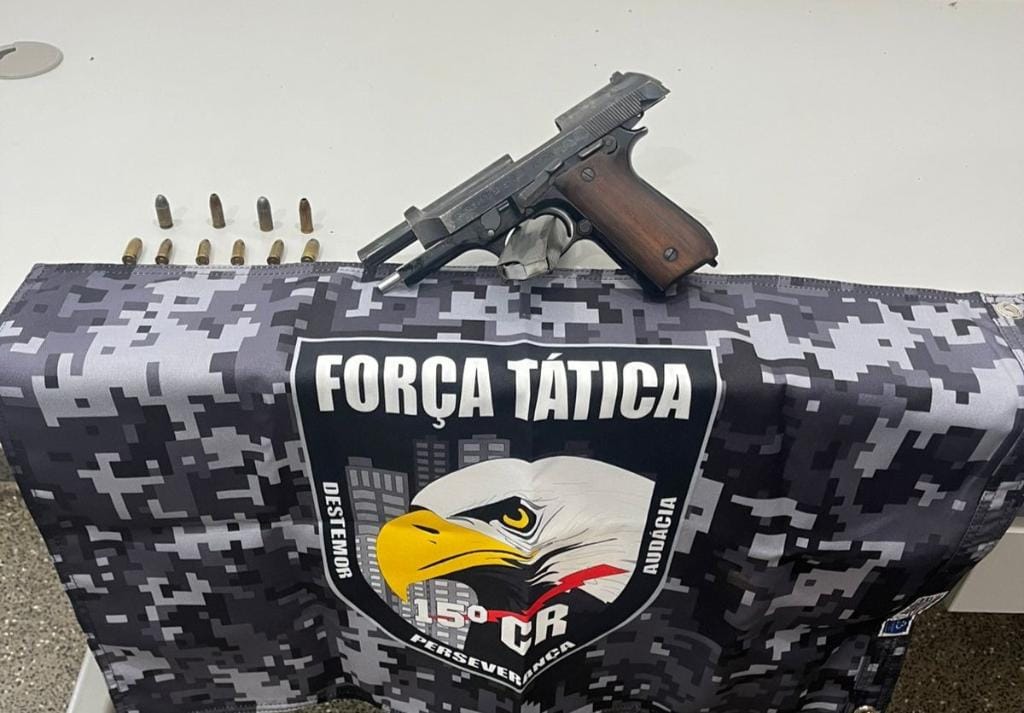 Força Tática de MT prende foragido da Justiça e apreende arma de fogo e munições em Peixoto do Azevedo