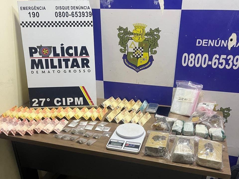 Homem é preso pela Polícia Militar com tabletes de maconha em Confresa-MT