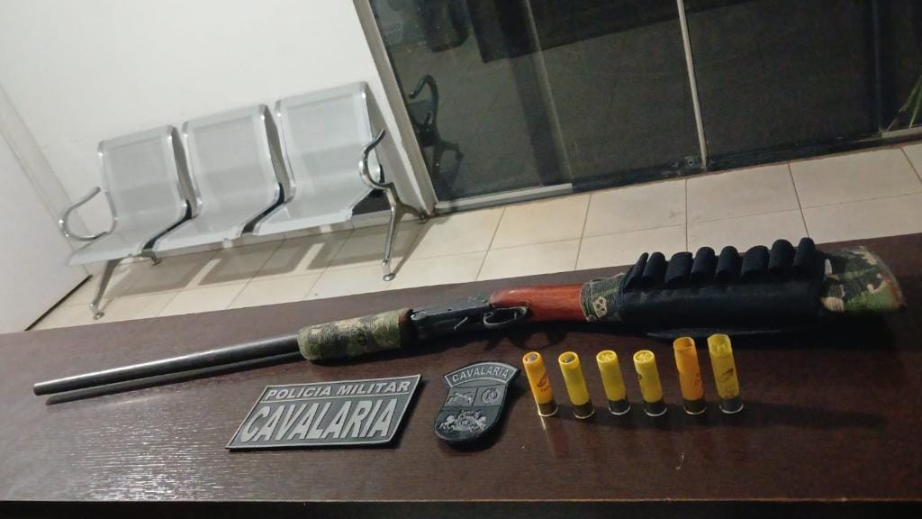 Cavalaria da PM prende homem por posse irregular de arma em Guarantã do Norte-MT