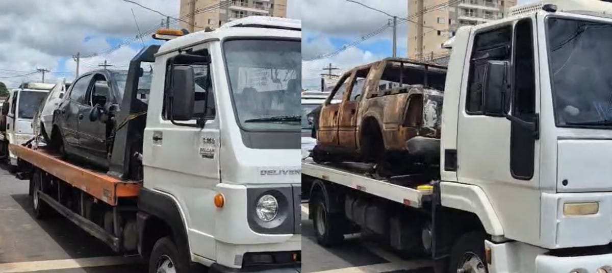 Patrulha Detran GO recolhe carcaças e veículos abandonados em Goiânia