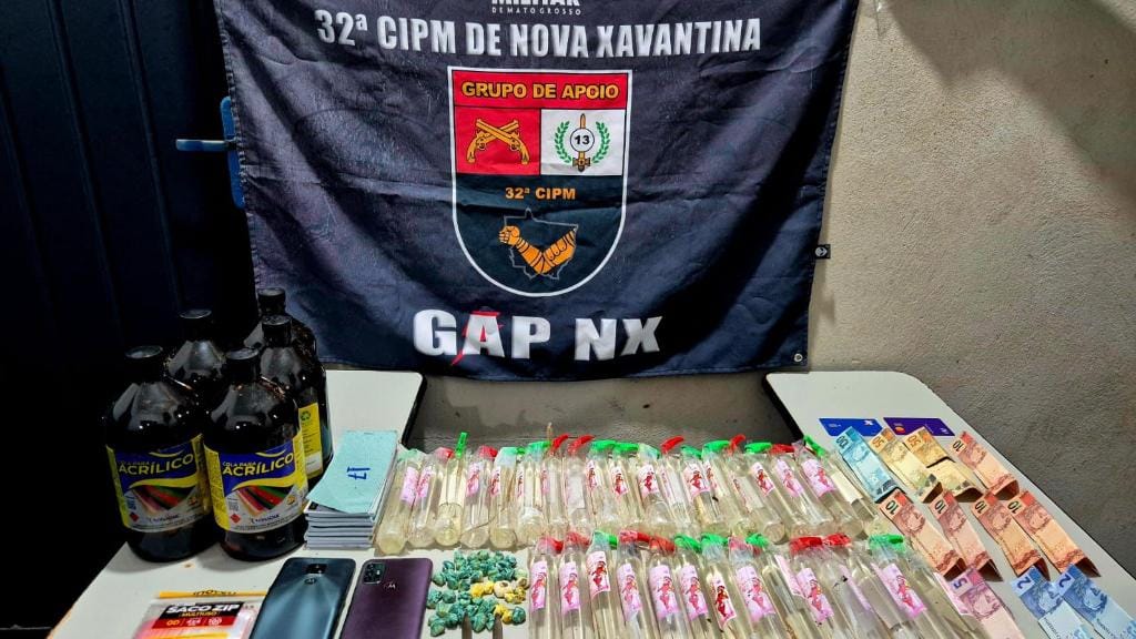 Polícia Militar MT prende três faccionados por tráfico de drogas e apreende entorpecentes