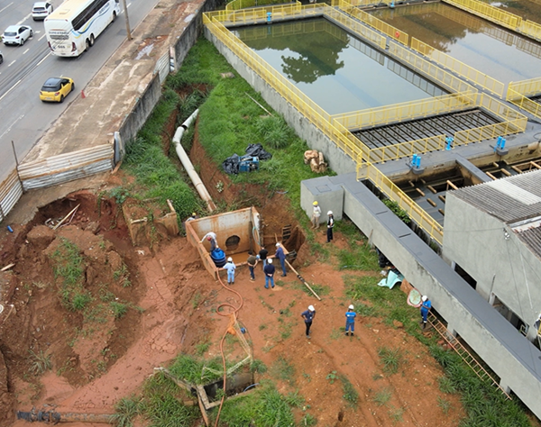 Saneago interliga adutoras de Goiânia e Aparecida-GO