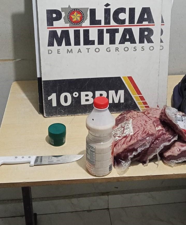 Polícia Militar prende homem com dez passagens criminais que roubou supermercado em Cuiabá-MT