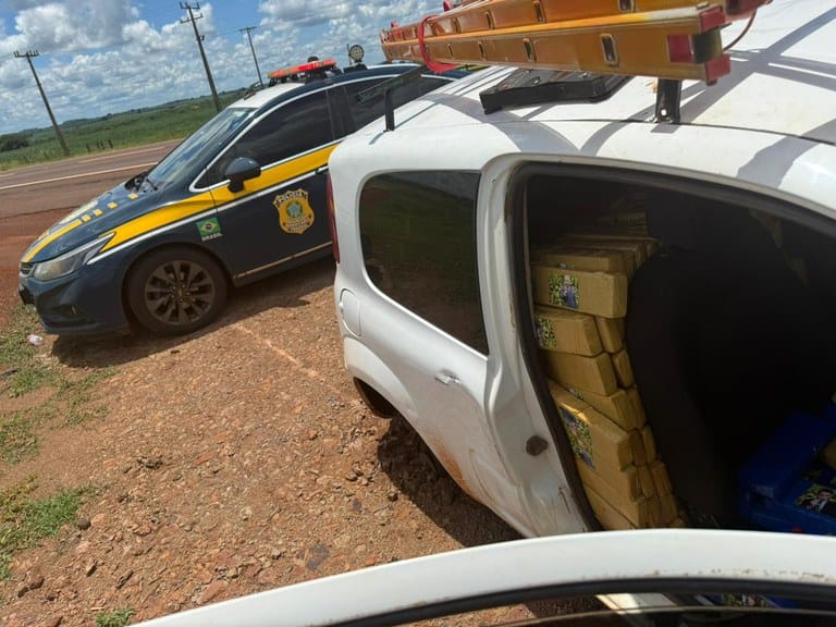 PRF apreende 912 Kg de maconha em Sidrolândia-MS