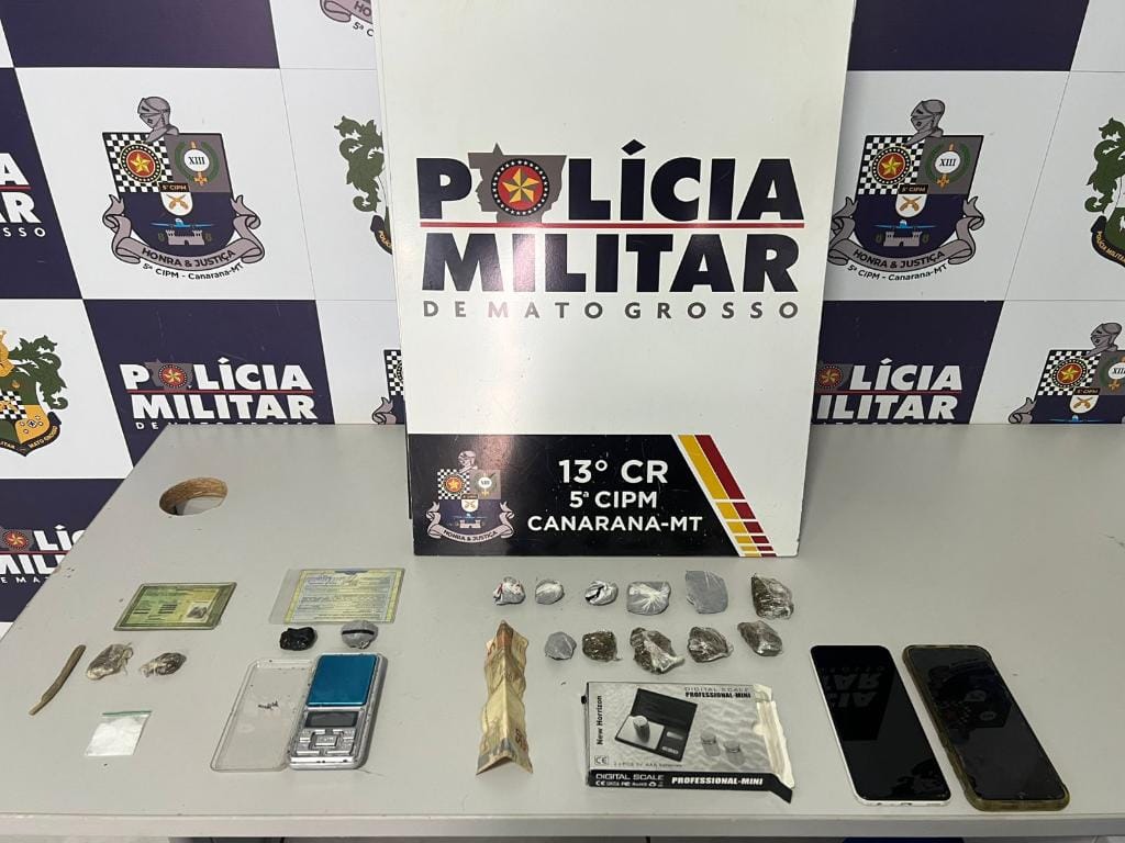 Três homens são presos em flagrante pela PM suspeitos por tráfico de drogas