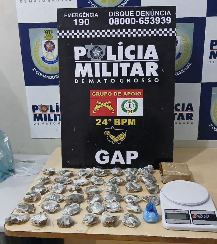 Polícia Militar prende homem por tráfico de drogas no Pedra 90 em Cuiabá-MT