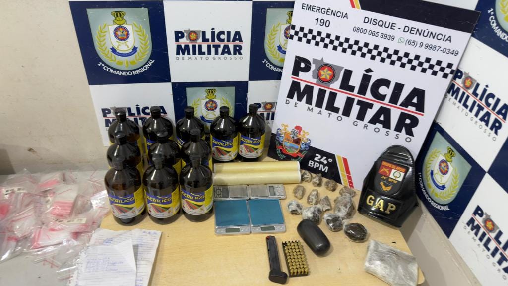 Polícia Militar prende suspeito por tráfico de drogas no bairro Pedra 90 em Cuiabá-MT