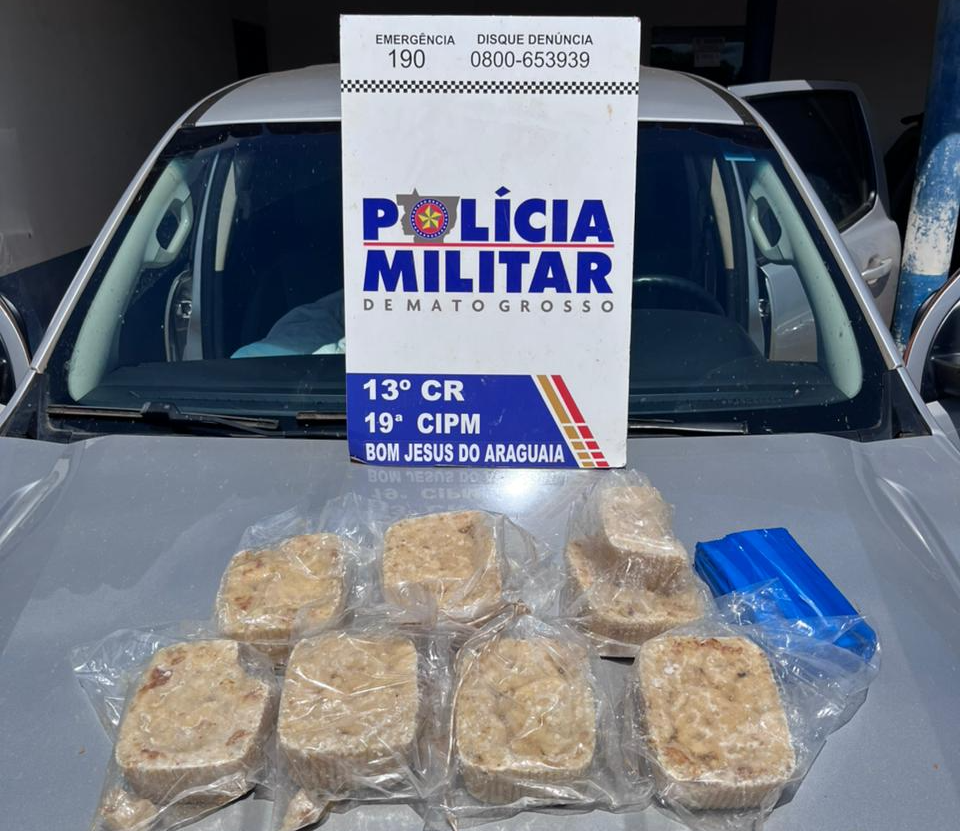 Polícia Militar prende faccionado com oito quilos de entorpecentes em Bom Jesus do Araguaia-MT