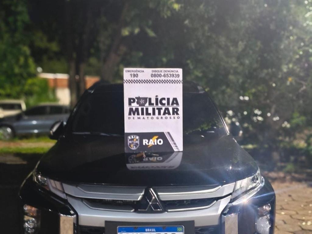 Companhia Raio prende suspeito e recupera caminhonete roubada de residência em Várzea Grande-MT
