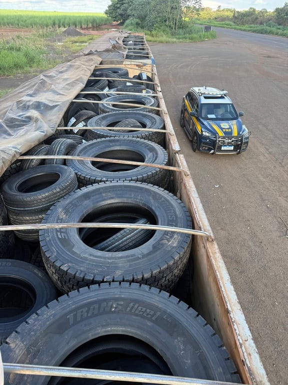 PRF apreende 240 pneus em Nova Alvorada do Sul (MS)