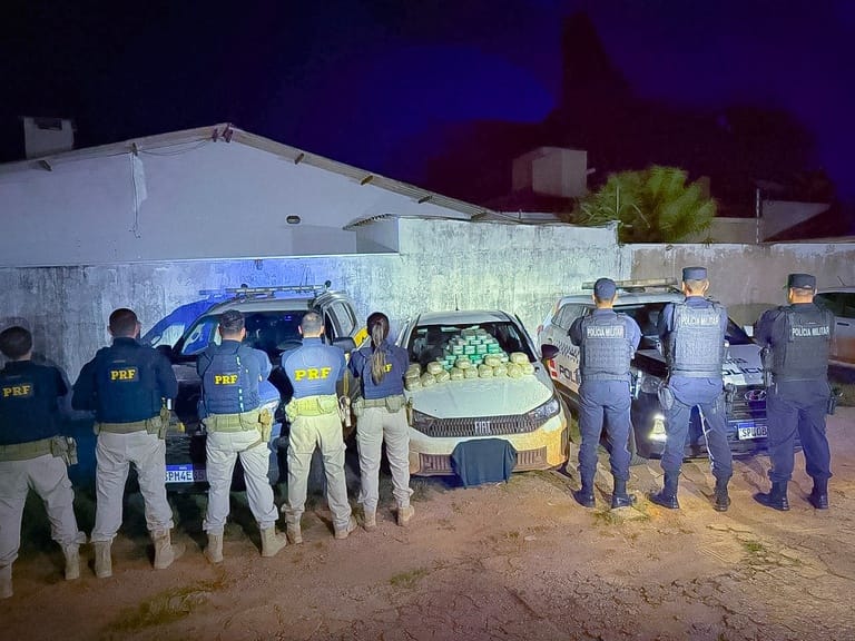 Ação conjunta da PRF e PM apreende drogas escondidas nas portas de veículo em Paranatinga (MT)