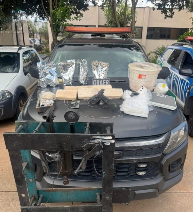 PM desarticula laboratório de refino de drogas em Aparecida de Goiânia-GO