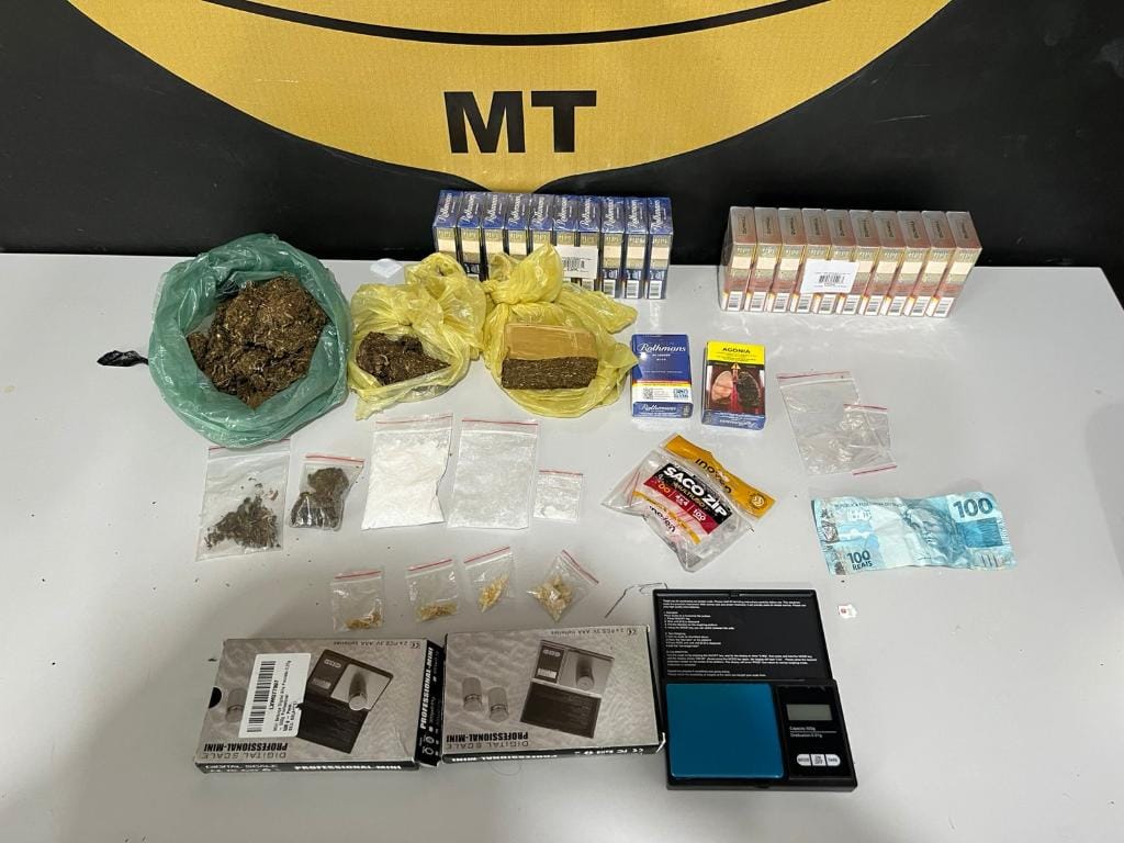 Polícia Civil fecha boca de fumo e prende casal que comercializava drogas na frente de filhos menores em Colniza-MT