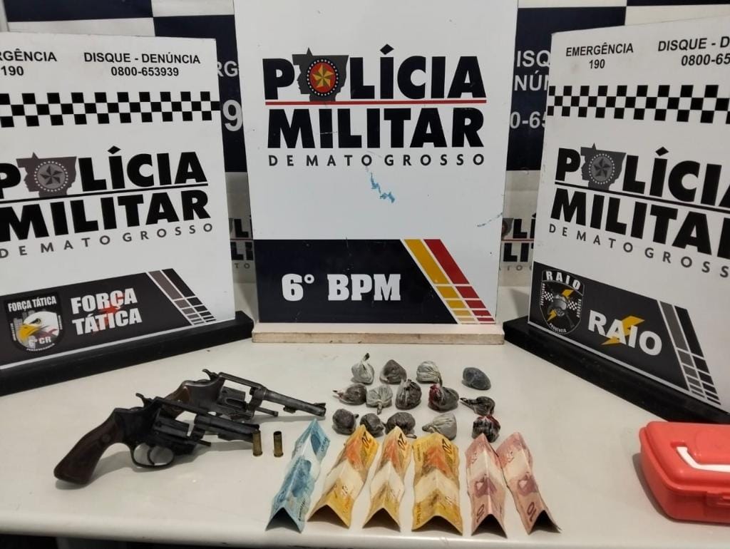 Polícia Militar de MT detém dois adolescentes por porte ilegal de arma de fogo