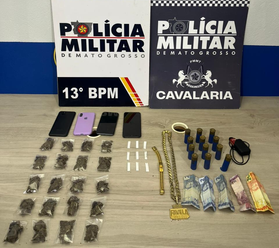 Cavalaria da Polícia Militar de MT detém oito pessoas por tráfico de drogas