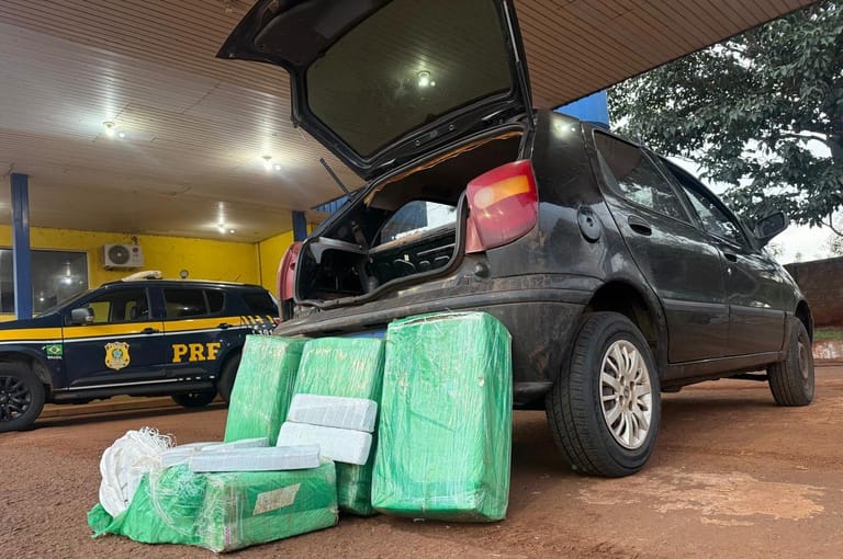PRF apreende 103 Kg de maconha em Rio Brilhante (MS)