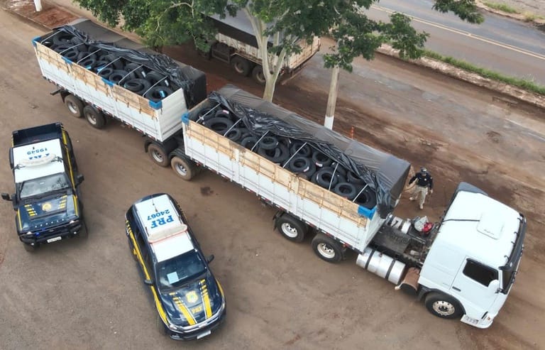 PRF apreende 320 pneus em Rio Brilhante (MS)