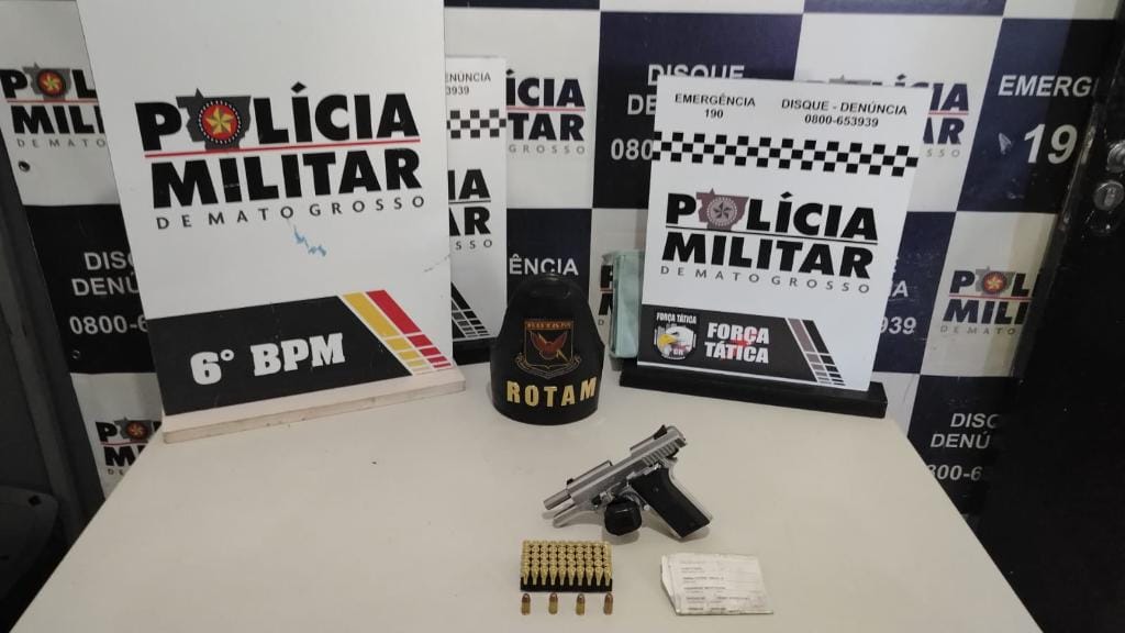 Polícia Militar prende em flagrante suspeito de homicídio em Cáceres-MT