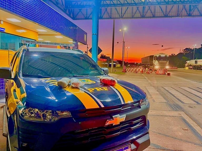 PRF apreende droga em bagagem de passageira na BR-364, em Cuiabá (MT)