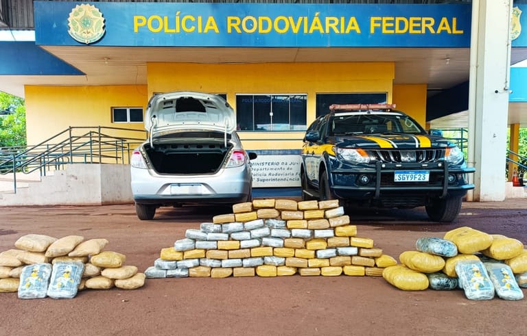 PRF apreende 60 Kg de skunk em Miranda (MS)