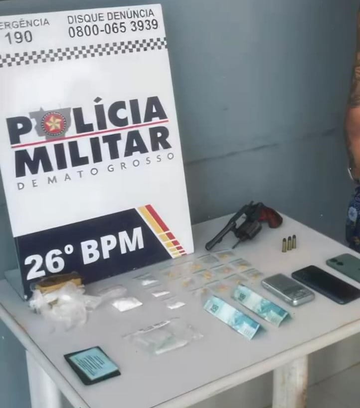 Polícia Militar prende faccionado por tráfico de drogas e porte ilegal de arma de fogo