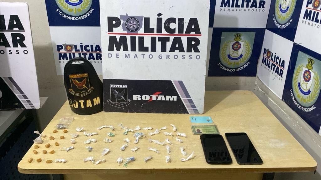 Rotam de MT prende homem com mais de 50 porções de entorpecentes na Capital
