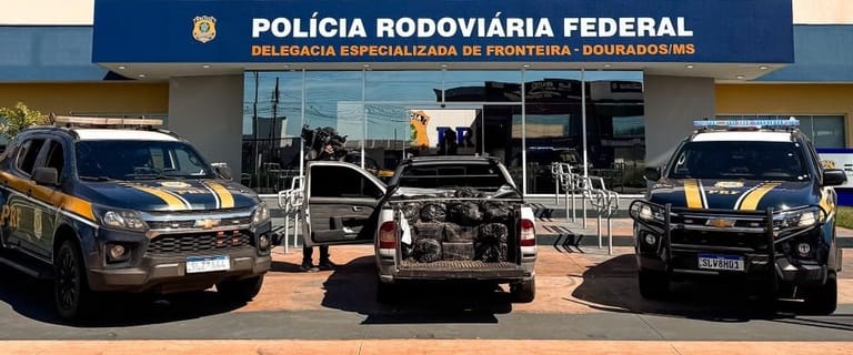 PRF apreende 750 Kg de maconha em Dourados (MS)