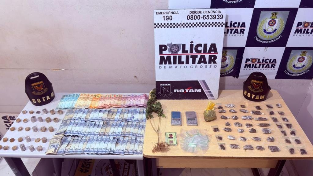 Polícia Militar prende cinco pessoas por tráfico de drogas em bairros de Cuiabá-MT