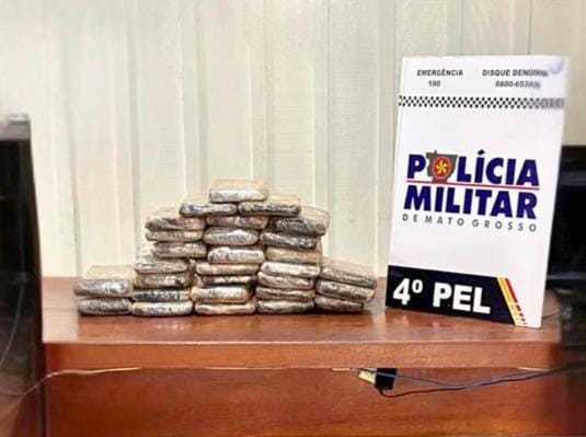 Polícia Militar prende homem com 36 quilos de pasta base de cocaína em Nova Bandeirantes-MT