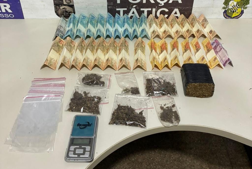 Força Tática prende suspeito por tráfico de drogas durante patrulhamento em Rondonópolis-MT