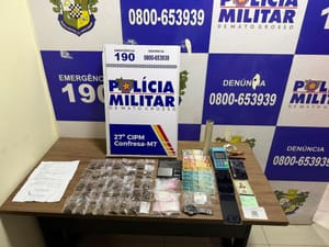 Polícia Militar MT prende casal de faccionados e apreende 40 porções de drogas em Confresa