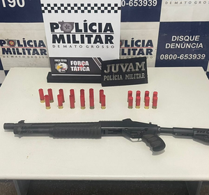 PM apreende armas de fogo, munições e prende quatro homens durante abordagens em Cáceres-MT