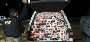 PRF apreende 13 mil maços de cigarros em Três Lagoas (MS)