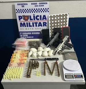Polícia Militar desarticula faccionados e apreende armas e munições em Barra do Bugres-MT