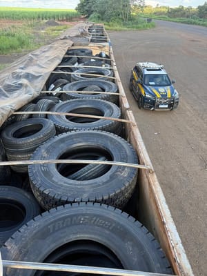 PRF apreende 240 pneus em Nova Alvorada do Sul (MS)
