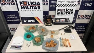 Rotam prende suspeito por tráfico ilícito de drogas e porte ilegal de arma em Cáceres-MT