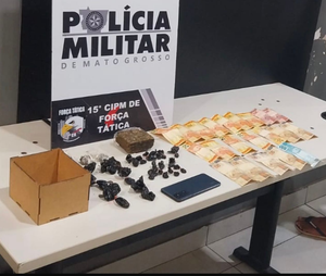 Força Tática de MT prende homem por tráfico e localiza 22 porções de entorpecentes