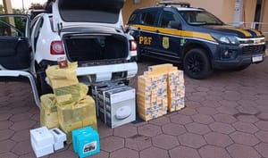 PRF apreende celulares em Bataguassu (MS)