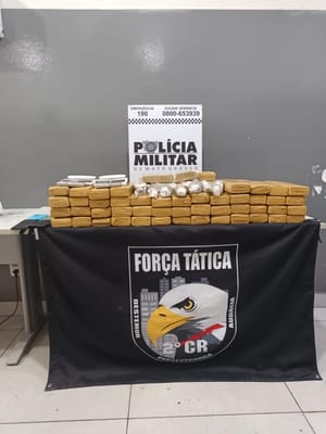Força Tática de MT apreende 47 tabletes de entorpecentes e prende quatro homens por tráfico
