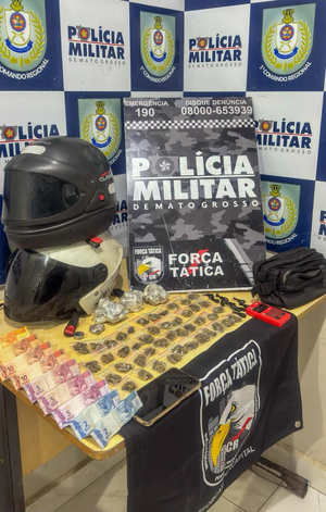 Força Tática prende homem com 84 porções de drogas em Cuiabá-MT
