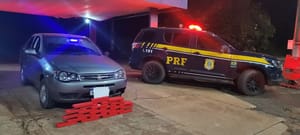 PRF apreende 22 Kg de maconha e recupera veículo em Água Clara (MS)