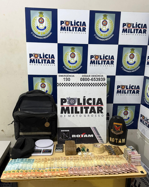 Rotam prende homem com drogas e R$ 6,3 mil em dinheiro em Cuiabá-MT